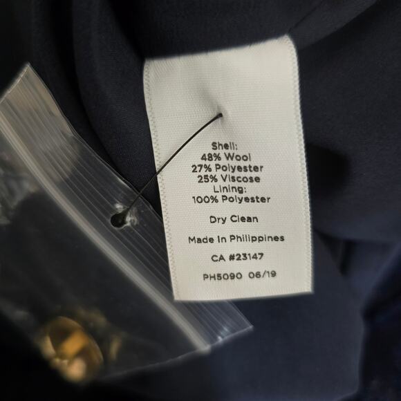 Talbots Blue Donegal Wool-Blend Faux Wrap A-Line Skirt 10P - Picture 5 of 5